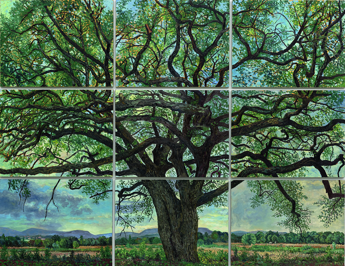  Hans_Rath_Portrait_einer_Eiche_9-teilg_je_89x116cm_Oel_Lwd_2013 