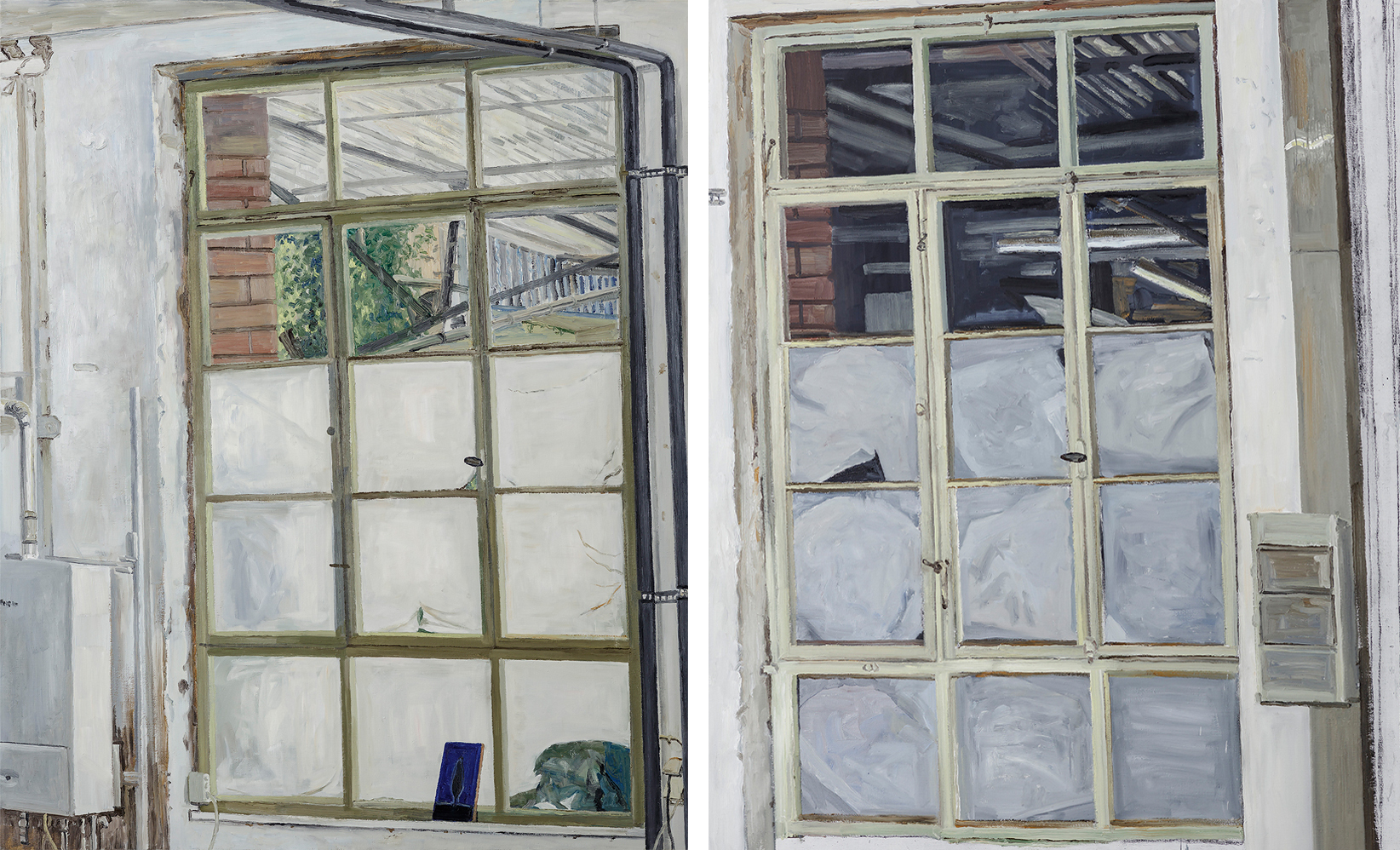  Hans_Rath_Atelierfenster_Tag/Nacht_(Diptychon)_je162x130cm_Oel_Lwd_2017 